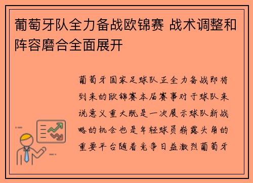 葡萄牙队全力备战欧锦赛 战术调整和阵容磨合全面展开
